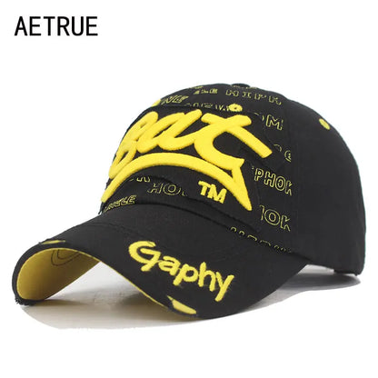 AETRUE Snapback Caps Women Baseball Cap Men Brand Hats For Men Bone Casquette Male Embroidery Black Gorras Fit Cheap Dad Hat Cap