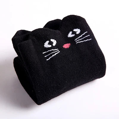 Children warmer ankle short lovely socks Cartoon Cute Kids Girl Knee High Socks infant cotton Baby Animal Over Knee Socks girls
