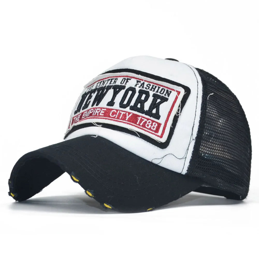 FS Summer Mesh Trucker Hats Blue Baseball Cap For Men Women Outdoor Sports Golf Hat Street Snapback Hip Hop Caps Bone Masculino