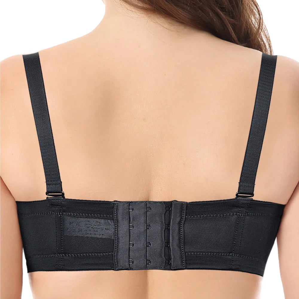YANDW New Simple Solid Bra Underwire Bras For Women Sexy Everyday Plus Size Multiway Bralette 32 34 36 38 40 42 44 B C D E F G H