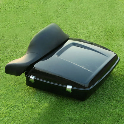 Motorcycle Chopped Trunk + Backrest Pad For Harley Touring  Electra Road King Road Glide Street Glide 2014-2025