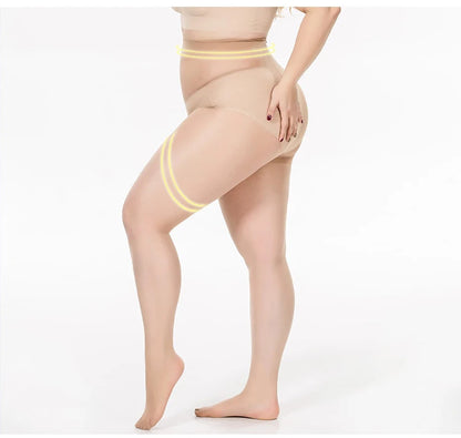 Summer Thin Large Size Tights Anti-hook Tear Resistant Super Elastic Magical T Crotch Seamless Pantyhose Plus Size Nylons Lady