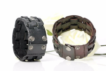 Bobo Cover 2024 New Arrivel Hand-woven Bandage Charm Men's Bracelets Popular Simple Mosaic Wrap Black Leather Bracelets