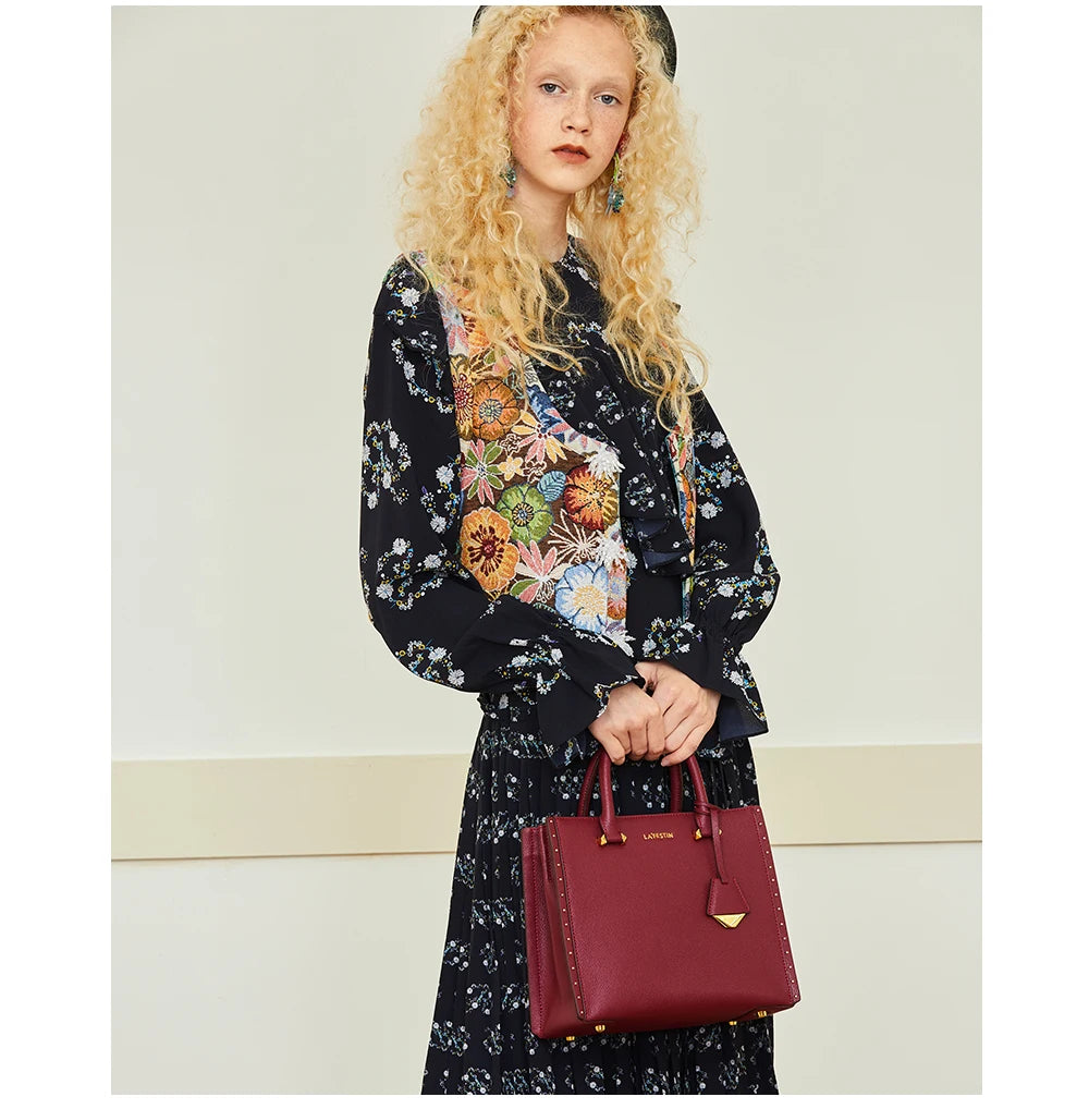 LA FESTIN New Women Leather Tote Bags Luxury Multifunctional Versatile Ladies Fashion Shoulder Crossbody Designer Handbag