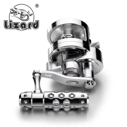 Lizard Fishing CNC Aluminium Body Jigging Reel 26kg Drage Power Deep Spool Sea Saltwater Trolling Fishing Reel Trolling Reel