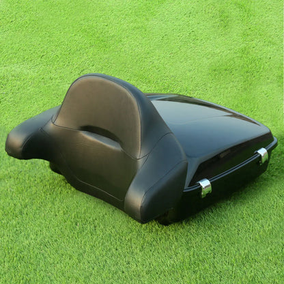 Motorcycle Chopped Trunk + Backrest Pad For Harley Touring  Electra Road King Road Glide Street Glide 2014-2025