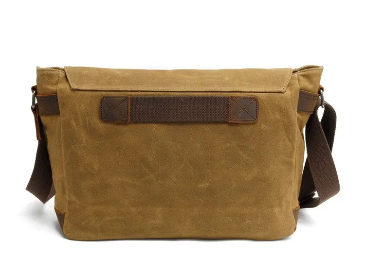 New Fashion Thick Wax Canvas Men Shoulder bag Messenger bag Men Crossbody Bag Vintage male Leisure Sling bag Casual Boy