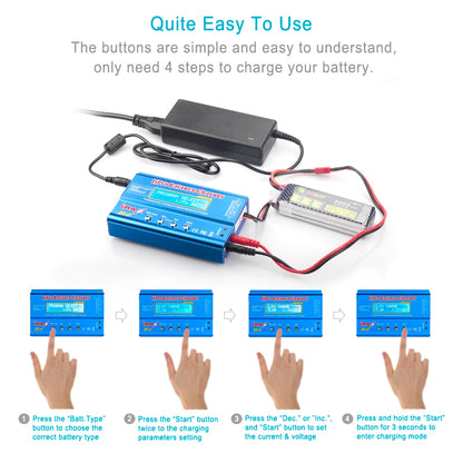 iMAX B6 80W Battery Charger For Lipo NiMh Li-ion Ni-Cd Digital Lipro Balance Charger Discharger AC Power 15V 6A Adapter Rc Car