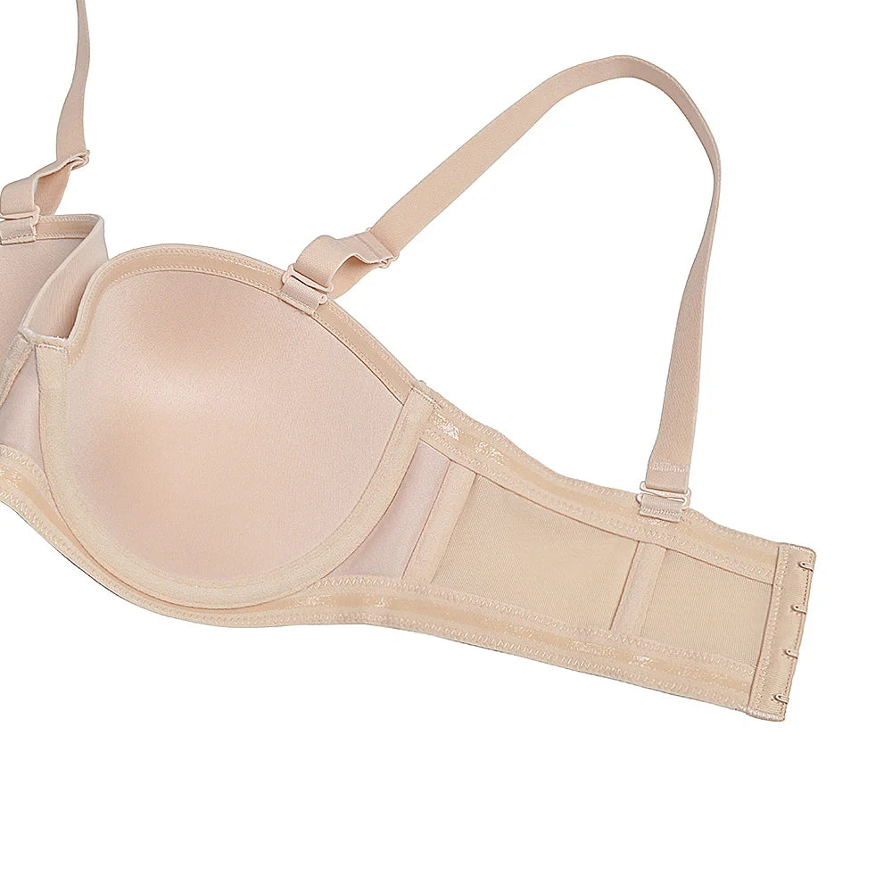 YANDW New Simple Solid Bra Underwire Bras For Women Sexy Everyday Plus Size Multiway Bralette 32 34 36 38 40 42 44 B C D E F G H