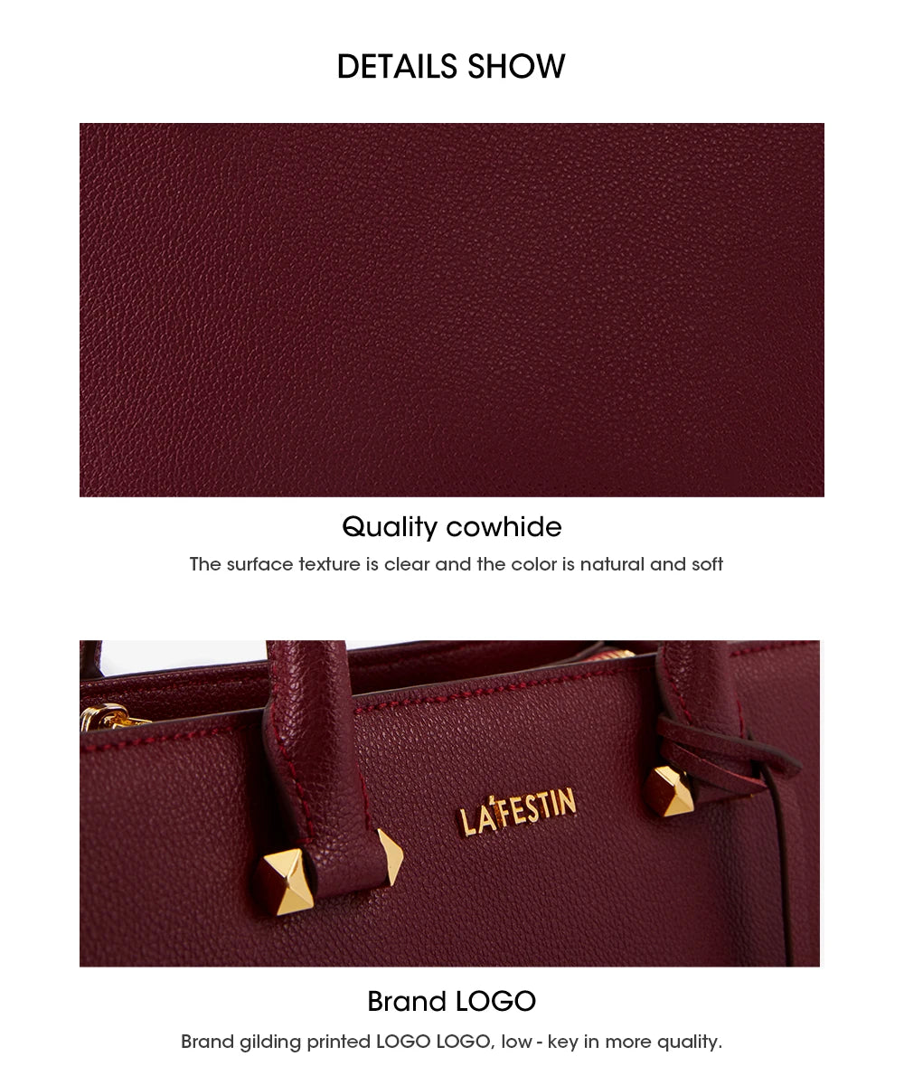 LA FESTIN New Women Leather Tote Bags Luxury Multifunctional Versatile Ladies Fashion Shoulder Crossbody Designer Handbag