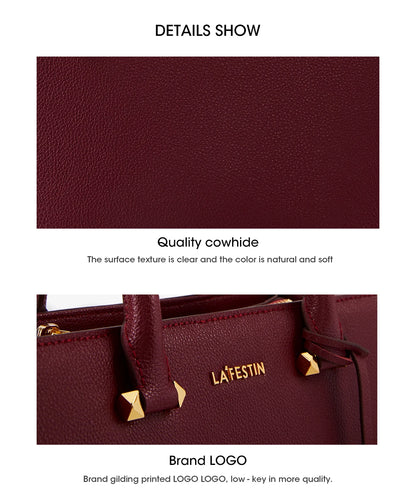 LA FESTIN New Women Leather Tote Bags Luxury Multifunctional Versatile Ladies Fashion Shoulder Crossbody Designer Handbag