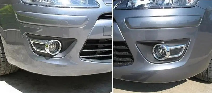 Left Right Chrome Front Bumper Fog Lamp Light Cover Fog Light Cover Fits Citroen C4  2008 2009 2010 2011