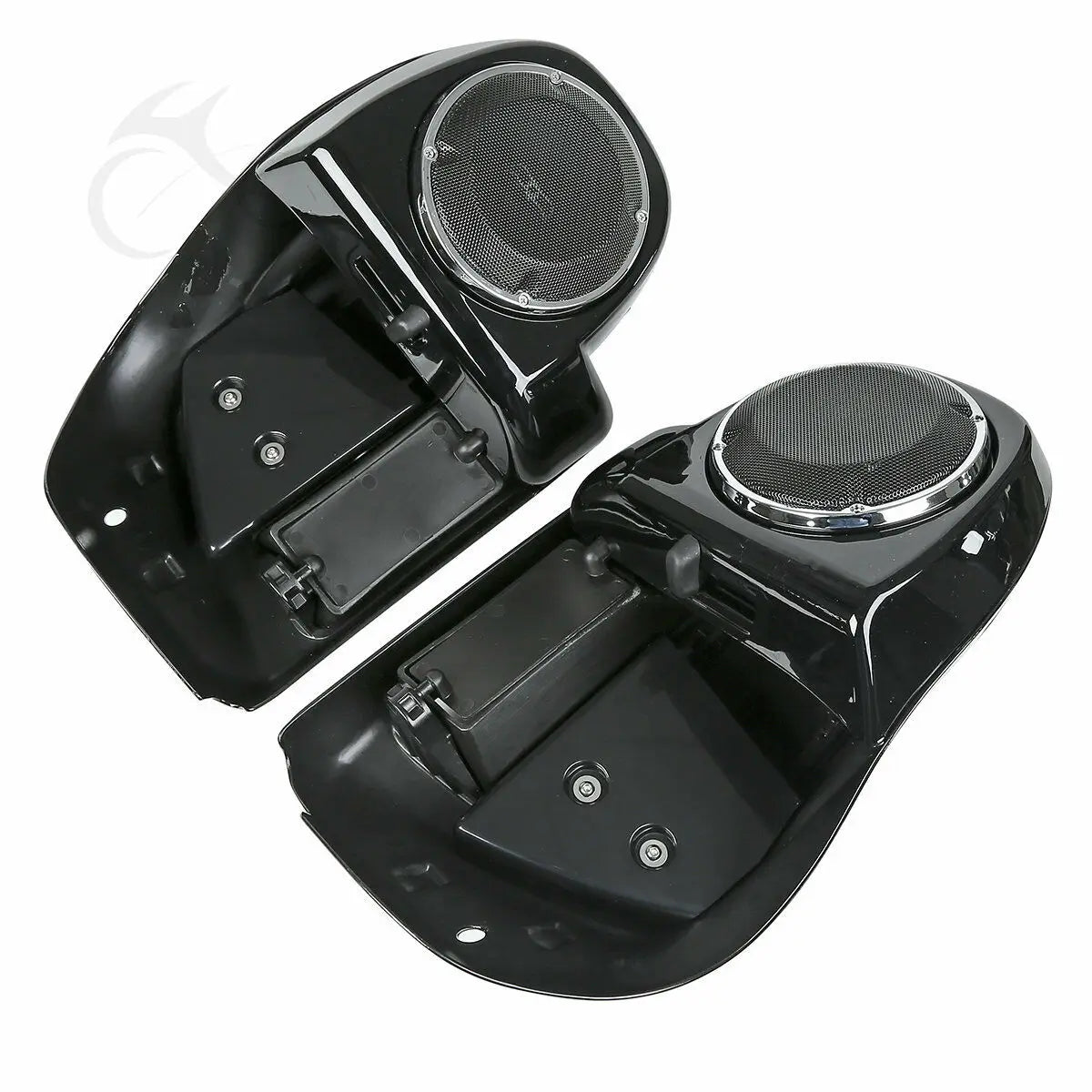 Motorcycle Lower Vented Leg Fairing + 6.5" Speakers W/ Grills For Harley Touring Electra Glide Road King Street Glide 2014-2024