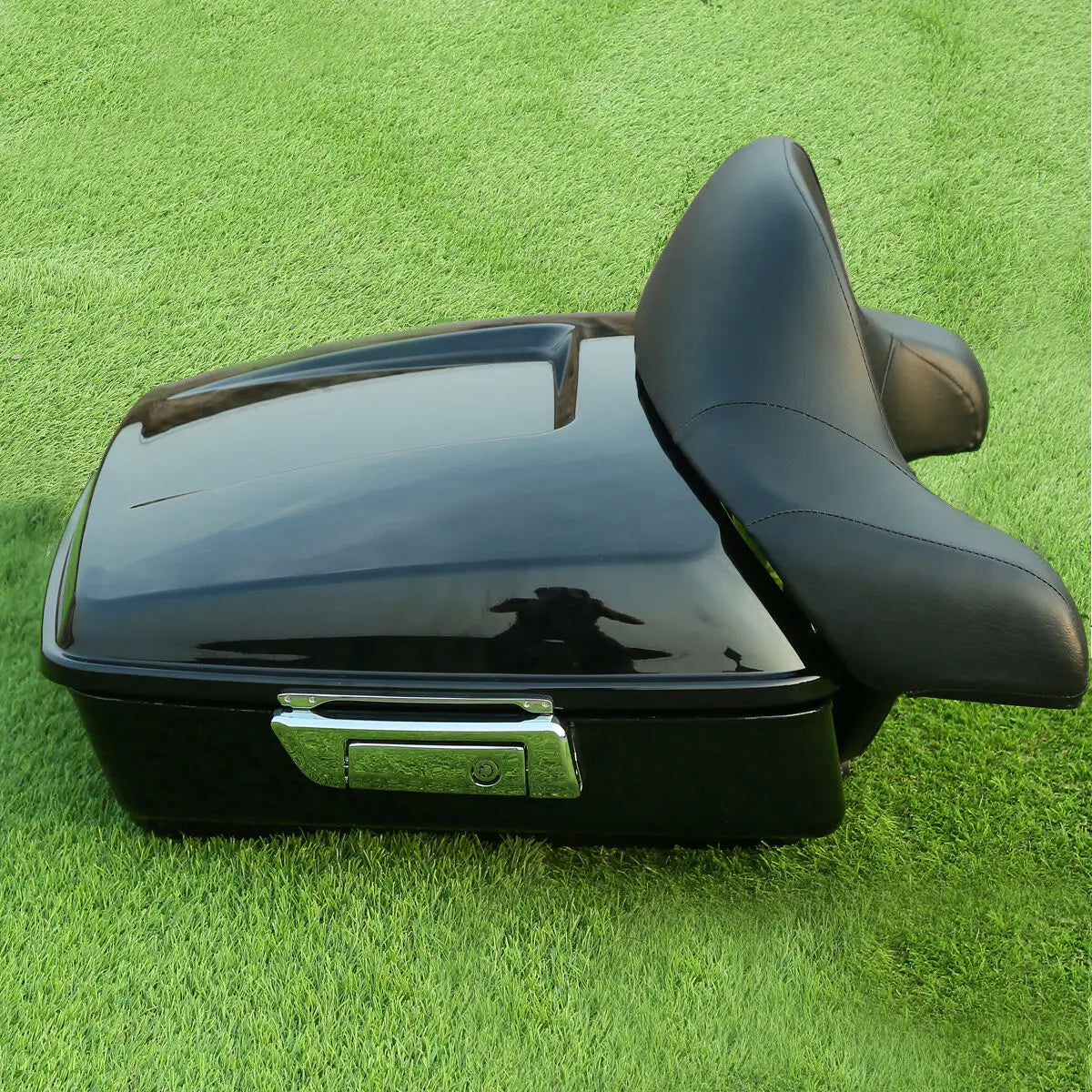 Motorcycle Chopped Trunk + Backrest Pad For Harley Touring  Electra Road King Road Glide Street Glide 2014-2025