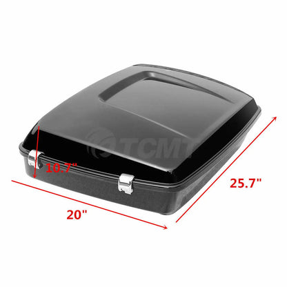 Motorcycle Chopped Trunk + Backrest Pad For Harley Touring  Electra Road King Road Glide Street Glide 2014-2025
