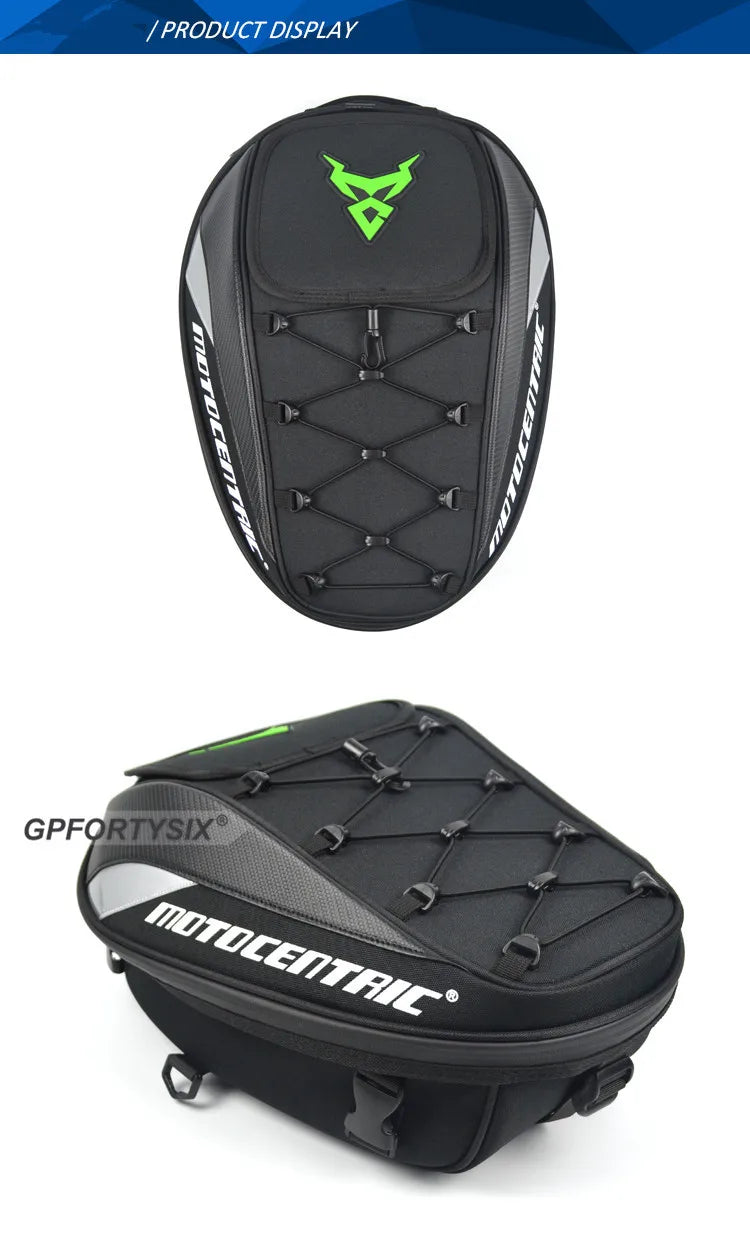 Motocentric Waterproof Motorcycle Tail Bag Multifunction Motorcycle Rear Seat Bag High Capacity Motorcycle Bag Rider Backpack