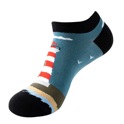 4pairs Funny animal Combed Cotton Fashion Hip Hop Man woman Oil Painting Socks Harajuku Skateboard outer space Happy love Socks