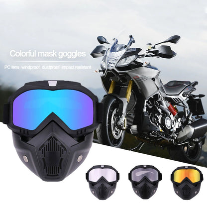Protective Motorcycle Face Mask Removable Full Face Tactical Motorcycle Helmet Goggles Riding Motocross Glasses Moto Accessories