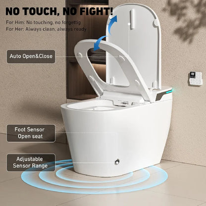 US Lock Stock Smart Toilets Bowl Electric Bidet Onirap Automatic Flushing Commode Heated Seat Ceramic Smart Toilets