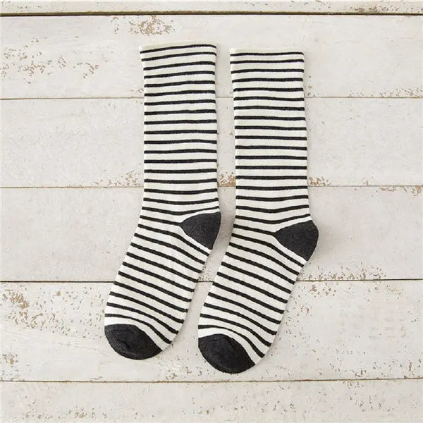 Women Socks New Autumn Winter Fashion Harajuku Colorful Striped Socks Cotton Thick Warm Long Funny Crew Sock Korean Style Meias