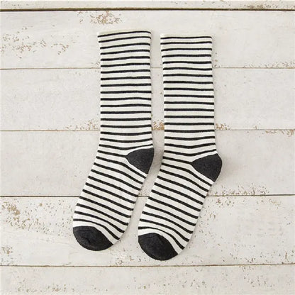 Women Socks New Autumn Winter Fashion Harajuku Colorful Striped Socks Cotton Thick Warm Long Funny Crew Sock Korean Style Meias