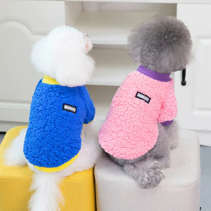 Winter Pet Dog Sweater Polar Fleece Warm Dog Clothes for Small Dog Coat Thicker French Bulldog Clothes Chihuahua Dog Accessories