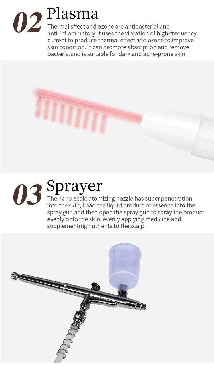 Multifunctional 5 in 1 Portable Deep Cleaning Skin Analyzer Scalp Care Salon Home Use Beauty Equipment Hair