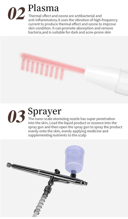 Multifunctional 5 in 1 Portable Deep Cleaning Skin Analyzer Scalp Care Salon Home Use Beauty Equipment Hair