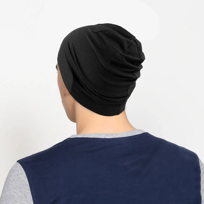 2PCS Quick-drying Running Caps Summer Breathable Cool Sports Hats Outdoor Cycling Hiking Baseball Skullies Stretchy Beanies Hat