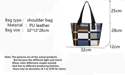 Yogodlns Ladies Large Capacity PU Leather Fashion Luxury Shoulder Bags Women Brief Casual Shopping Bolsa