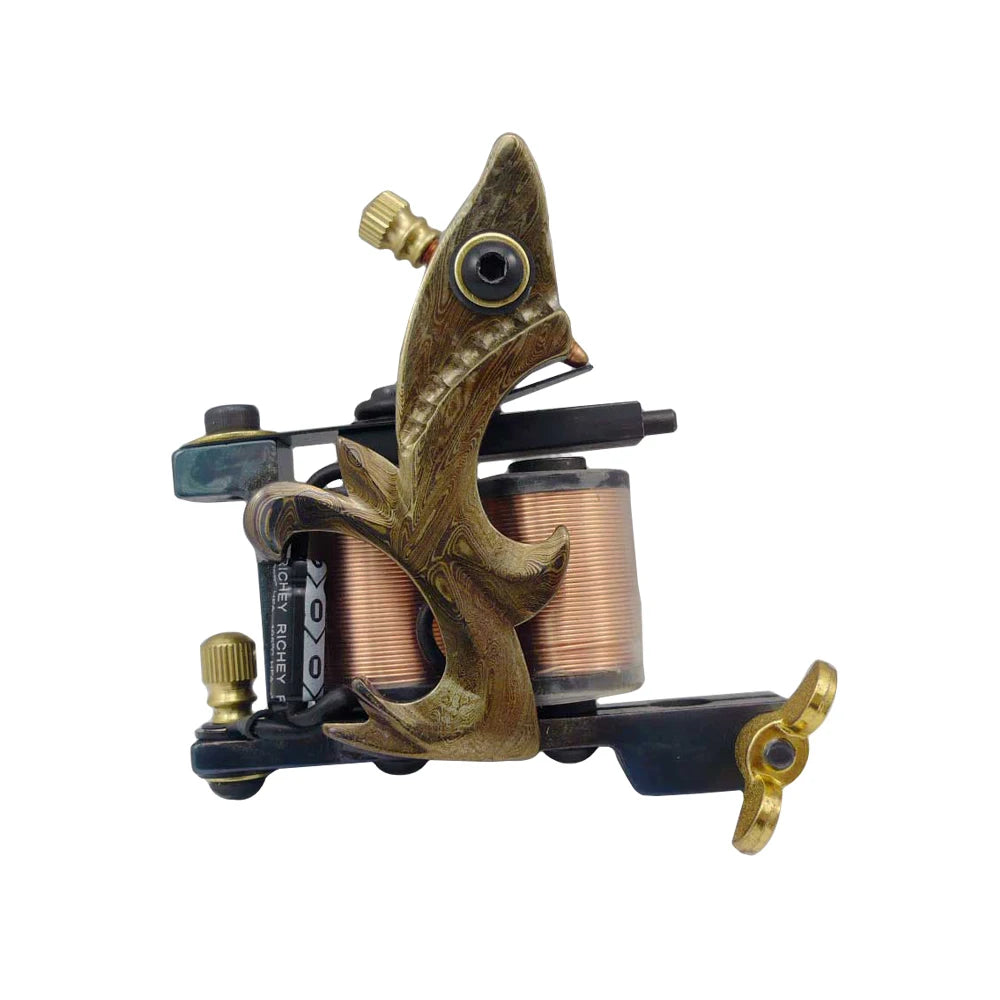 Damascus Tattoo machine  tattoo machine gun handmade machine liner shader 10 wraps tattoo