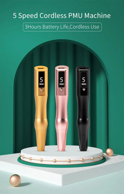 Wireless Tattoo Machine PMU Pen Professional Permanent Makeup Microblading Eyebrow Lip For Body Art Tool With Cartridge Needles