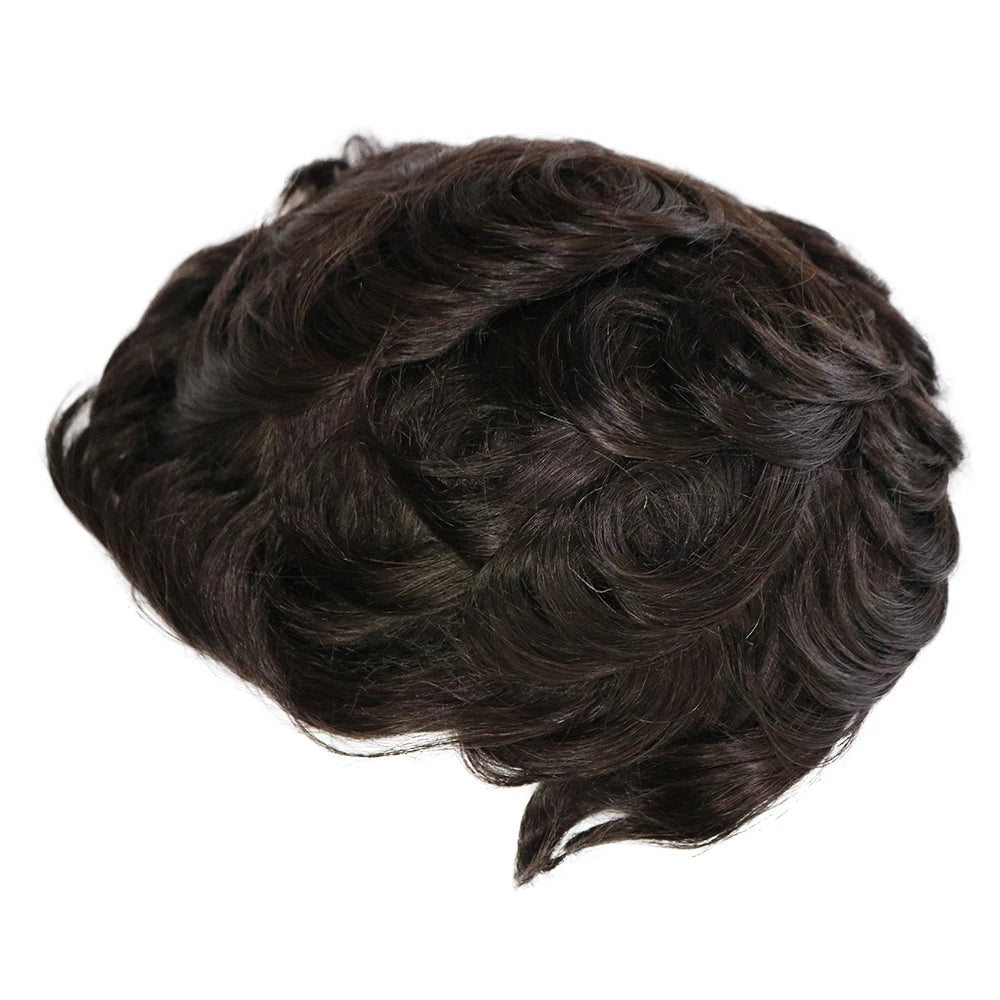 Super Micro Skin Grey 1B65 1B40 Human Hair Toupee Natural Hairline Hair Loss Solution Durable Black White Prosthes Replacement S