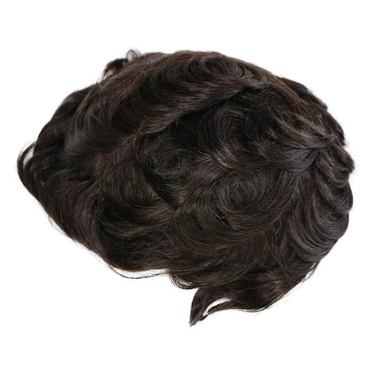 Super Micro Skin Grey 1B65 1B40 Human Hair Toupee Natural Hairline Hair Loss Solution Durable Black White Prosthes Replacement S