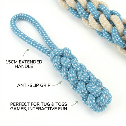 Knitted Hard Rope Dog Toy - Interactive Pet Chewing Cotton Rope for Walking and Outdoor Training Style