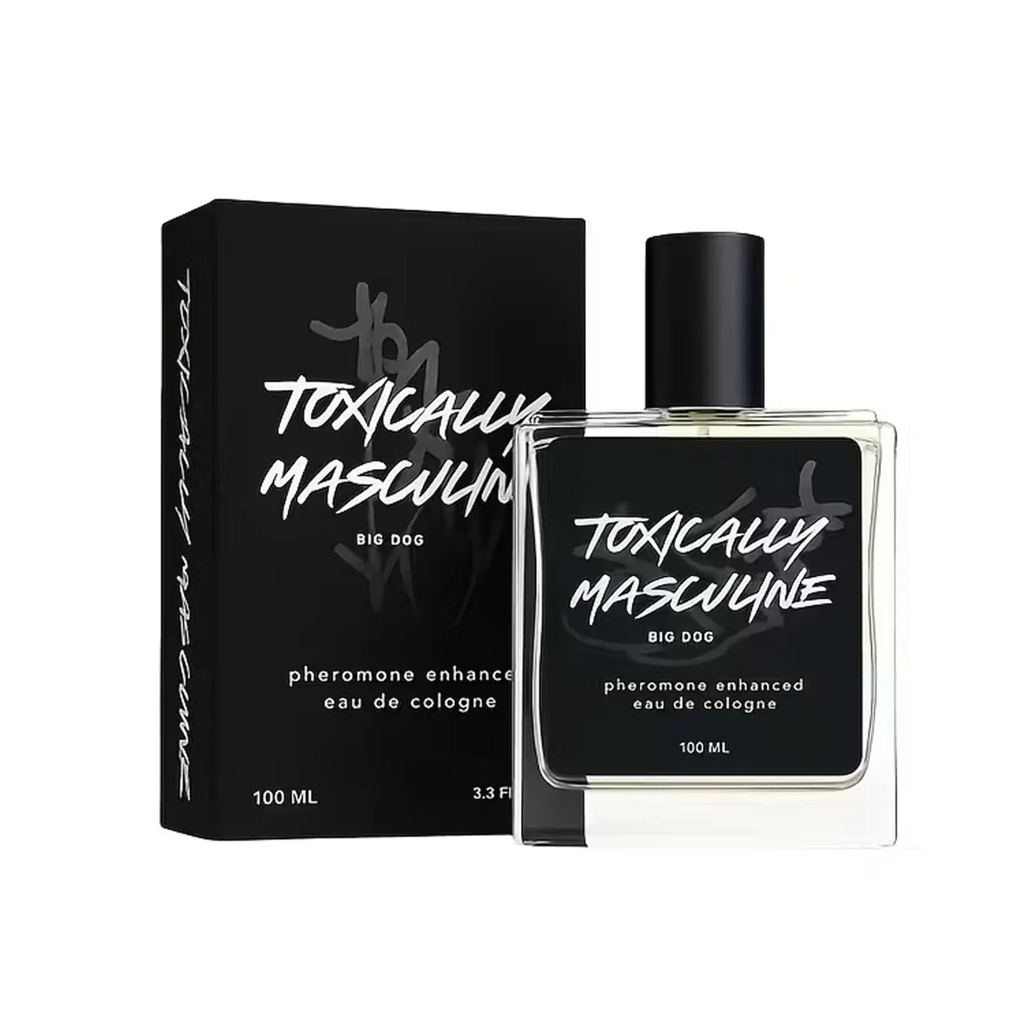 Toxically Masculine Pheromone Infused Eau De Cologne, Fresh Bold Masculine Scent, Long Lasting Fragrance for Men 100ml/3.4oz