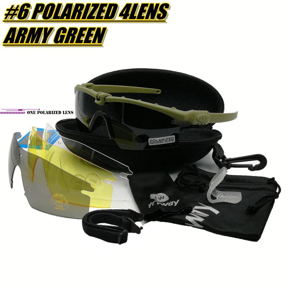 Tactical Professional Protective Military Polarized Glasses-Shooting Gafas Sports Hiking Cycling Paintball Safety Eyewear