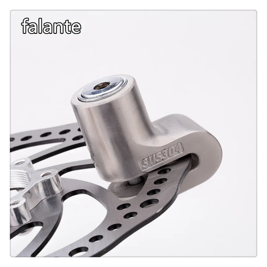 Falante Stainless Steel 304 Material Motorcycle Roulette Lock Bicycle Mountain bike stroller Scooter brake Disc Lock 2032 2034