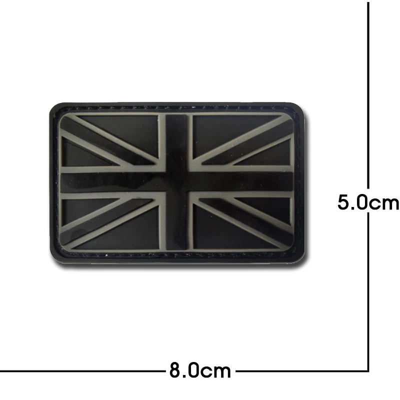 United Kingdom Flag Embroidery ENGLAND Patch PVC hook loop Great Britain National UK GB Flags Patches Embroidered Badges