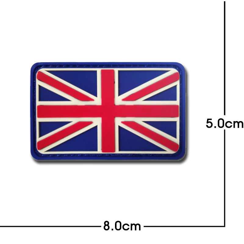 United Kingdom Flag Embroidery ENGLAND Patch PVC hook loop Great Britain National UK GB Flags Patches Embroidered Badges