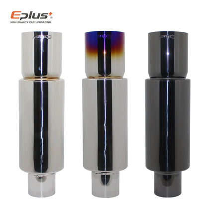 EPLUS Car&Motorcycle Exhaust Pipe Muffler Tail Pipe Universal High Quality Stainless Steel 51 57 63MM Exhaust End Output 89MM