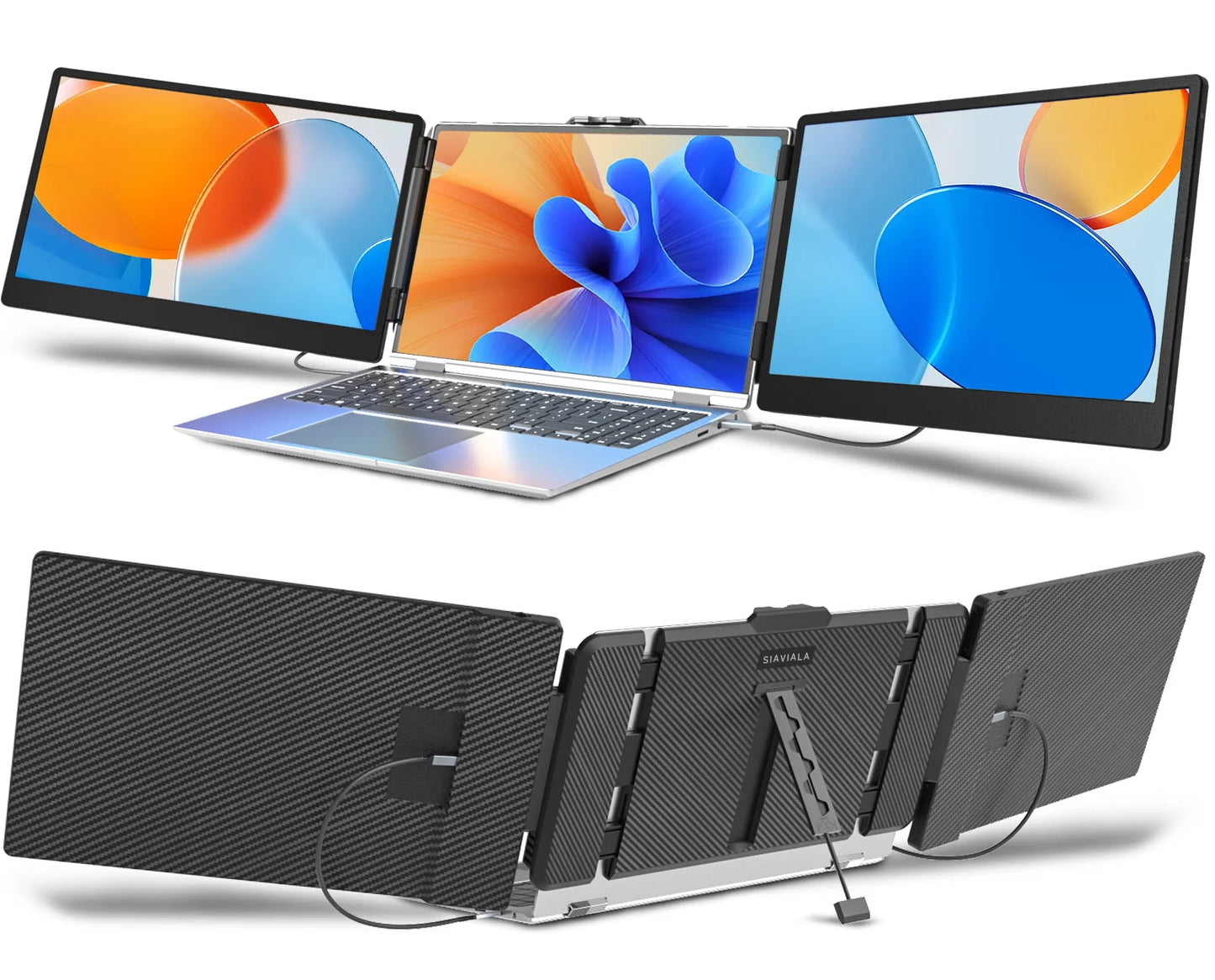 Direct Factory Portable Monitors S2 Triple Laptop Screen Extender 14" FHD 1080P IPS Dual Portable Monitor for Laptop Extension