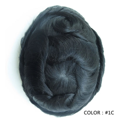 Full Swiss Lace base Blonde Hair toupee for Men indian remy hair Bleached Knots  Natural Hairline hair System for Man
