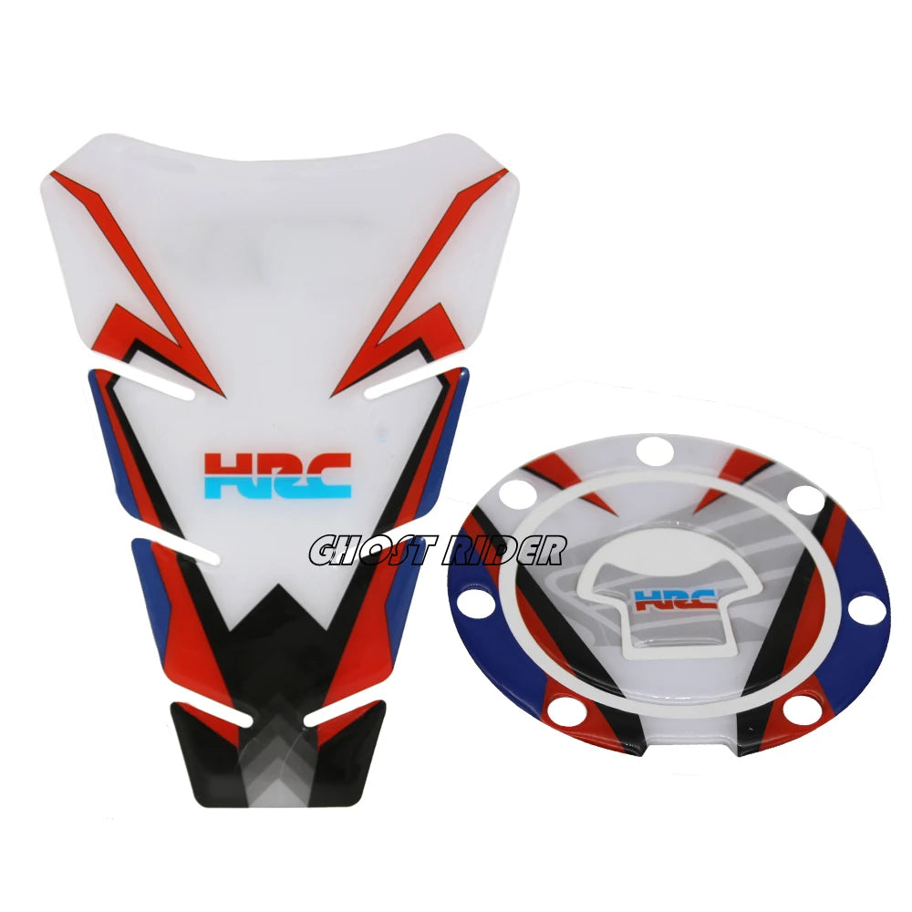 Motorcycle Chrome CBR HRC Decal Fuel Tank Cap Cover Sticker Pad For Honda CBR600RR CBR1000RR REPSOL CBR900 CBR929 CBR954 CBR250