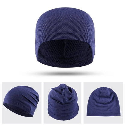 2PCS Quick-drying Running Caps Summer Breathable Cool Sports Hats Outdoor Cycling Hiking Baseball Skullies Stretchy Beanies Hat
