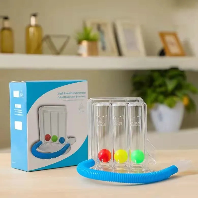 Lung Function Breathing Exerciser 3 Balls Breathing Trainer  Vital Capacity Lung Function Improvement Rehabilitation Equipment