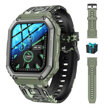 KR06 BW0417 Smart Watch for Men Full Touch Dial Fitness Tracker Big Battery Music Play BT Call Sport Features Android Compatible