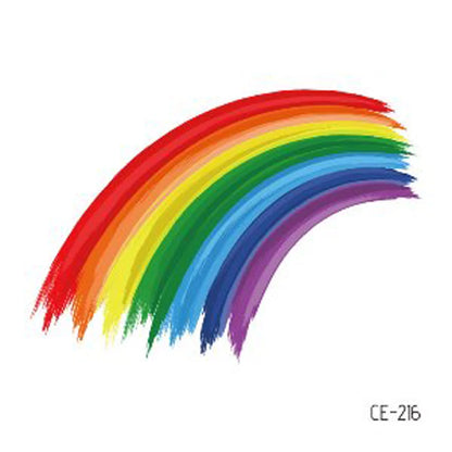 12Pcs Rainbow Temporary Tattoo Waterproof Body Art Butterfly Flower Arm Fake Tattoo Facial Stickers for Pride Festivals