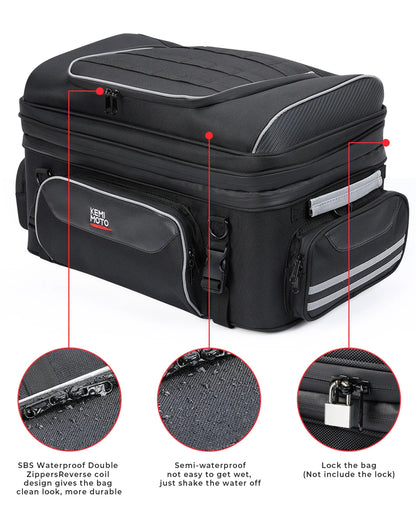 Motorcycle Travel Luggage Top Bag Tail Bags Trunk Bags with Bar Straps For Touring Road King Street Glide Road Glide Accessories