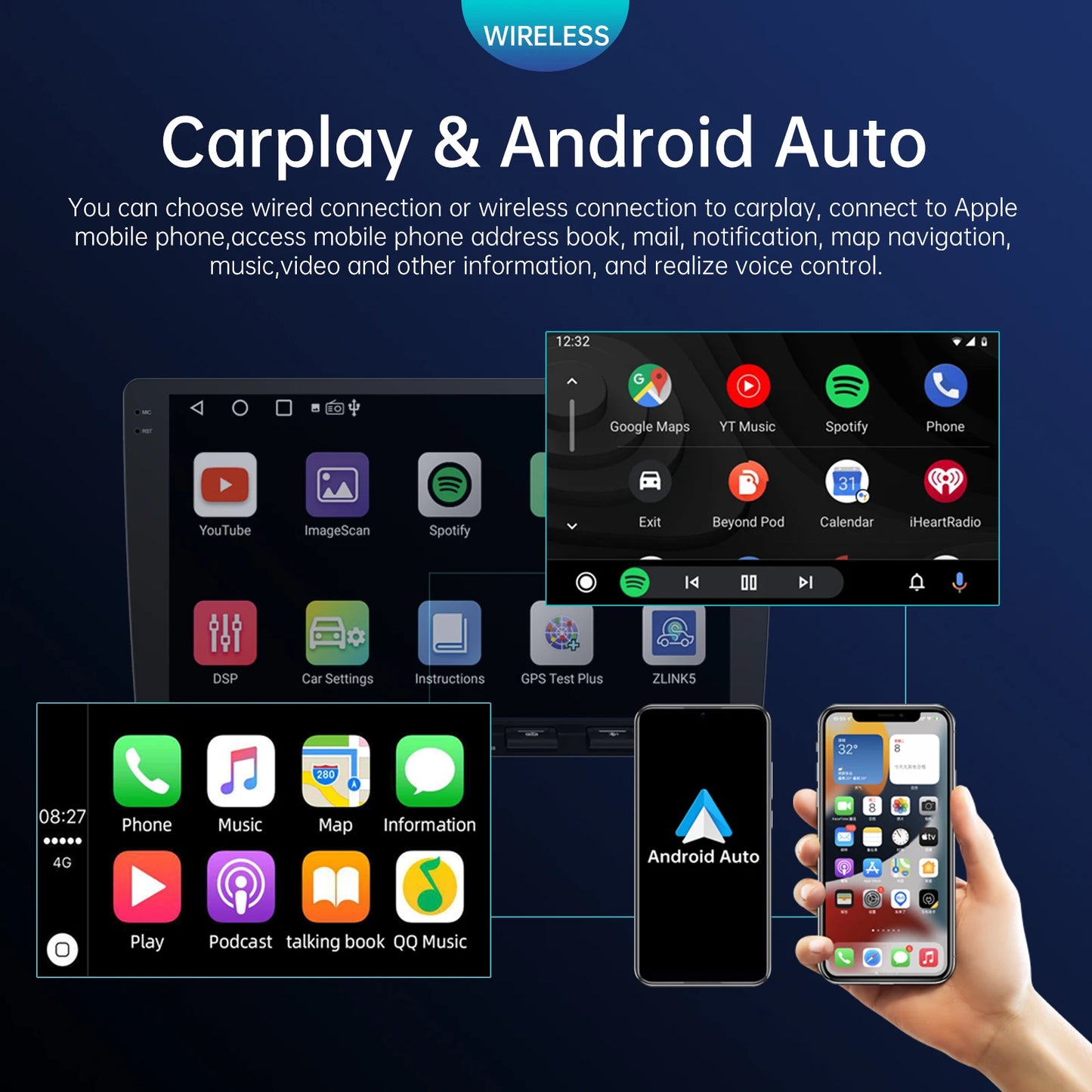 Audi A4 2018 A1 2012 GPS Navigation Android Auto Multimedia Video Player 10.25 Inch Carplay Stereo Car Radio Autoradio Dashboard